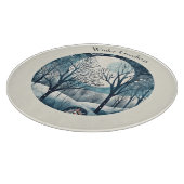 月光の北欧の森林、カスタマイズ可能 カッティングボード (角)