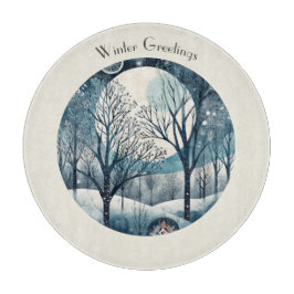 月光の北欧の森林、カスタマイズ可能 カッティングボード