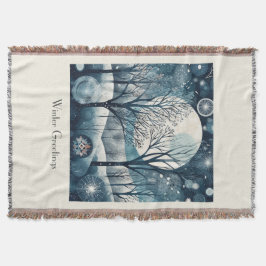 月光の北欧の森林、カスタマイズ可能 スローブランケット