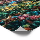 月光の城を持つ魅力的なファンタジーの風景 ポスター (角)