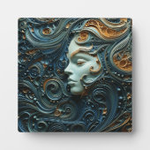 月光の女性 3Dアート フォトプラーク (正面)