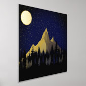 月光の山々 箔ポスター (レイダウン)