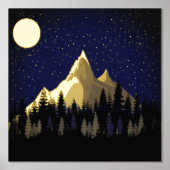 月光の山々 箔ポスター (正面)