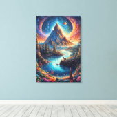 月光の山の静穏 キャンバスプリント (インサイチュ (ウッドフロア))