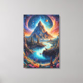 月光の山の静穏 キャンバスプリント (正面)