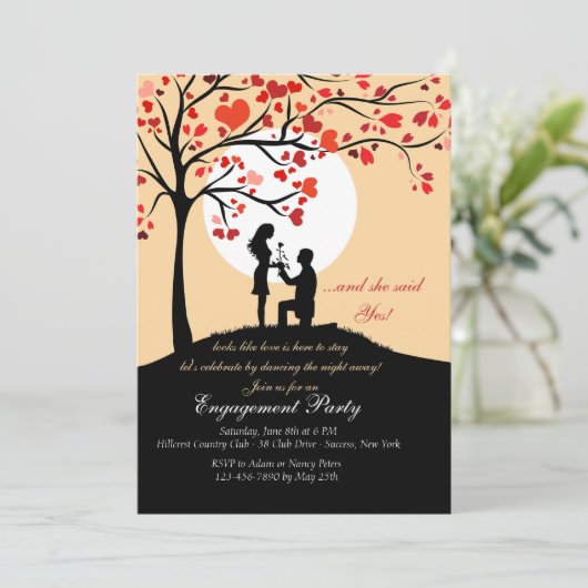 月光の提案の婚約パーティの招待状 招待状 (スタンド正面)