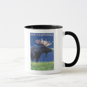 月光の新しいHampshireMoose マグカップ