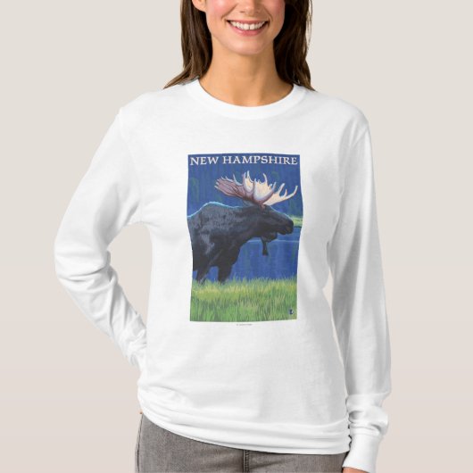 月光の新しいHampshireMoose Tシャツ (正面)