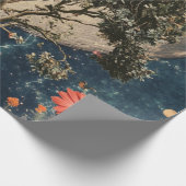 月光の木と花 ラッピングペーパー (角)