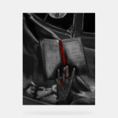 月光の木炭ブックラバークリムゾンウォールアート アクリルサイン (正面)