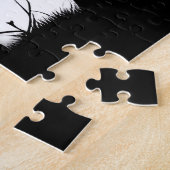 月光の森に咲く魅惑の紫の木 ジグソーパズル (側面)