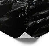 月光の森の反射 – モノクロセレニティ ポスター (角)