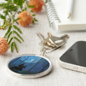 月光の森の神秘的な黒騎士 キーホルダー (側面)