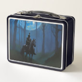 月光の森の神秘的な黒騎士 メタルランチボックス (正面)