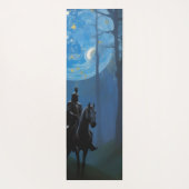 月光の森の神秘的な黒騎士 ヨガマット (裏面)