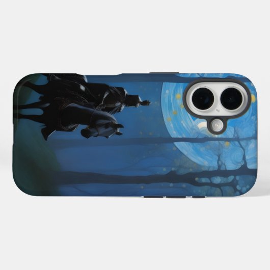 月光の森の神秘的な黒騎士 Case-Mate iPhoneケース (裏面 (横))