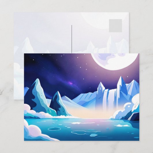 月光の氷河 ポストカード (正面/裏面)