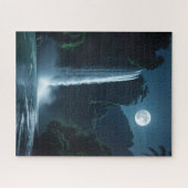 月光の滝 – シネマティックな夜景 ジグソーパズル (横)