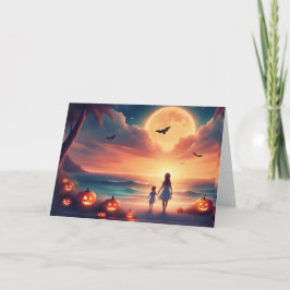 月光の熱帯 : 魅惑的に美しいハロウィン サンキューカード