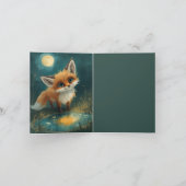 月光の狐、夜の森 カード (内部)