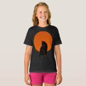 月光の猫 Tシャツ (正面フル)