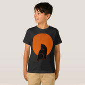 月光の猫 Tシャツ (正面フル)