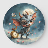 月光の生き物 カエルム・ティックウィング ラージ壁時計 (正面)