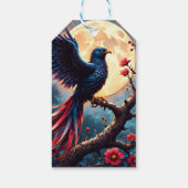 月光の紅翼 — 神秘的な幻想の鳥 ギフトタグ (裏面)