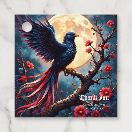 月光の紅翼 — 神秘的な幻想の鳥 フェイバータグ (正面)