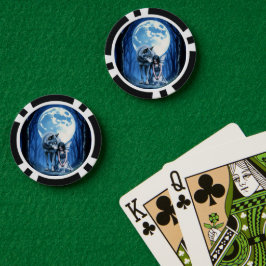 月光の絆 - オオカミとゴシックの妖精 ポーカーチップ