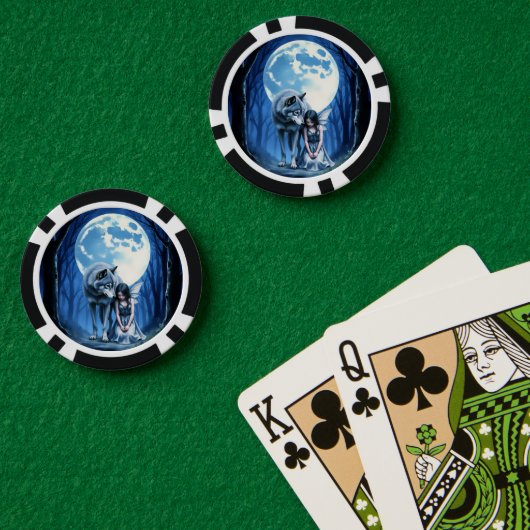 月光の絆 - オオカミとゴシックの妖精 ポーカーチップ (ポーカーテーブル (ダブル))