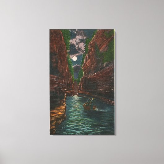 月光の花の景色 キャンバスプリント (正面)