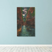 月光の花の景色 キャンバスプリント (インサイチュ (ウッドフロア))