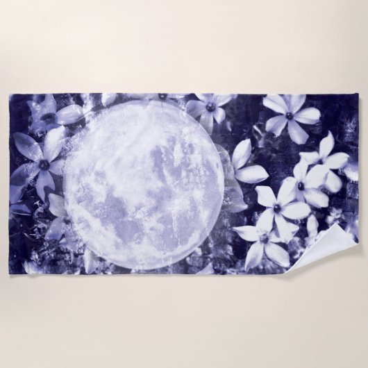 月光の花 ビーチタオル (正面)