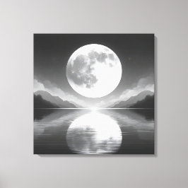 月光の静威厳のあるかな夜の海 キャンバスプリント