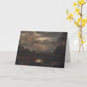 月光の風景（ブリッジ付き） 空白の: カード (黄色い花)
