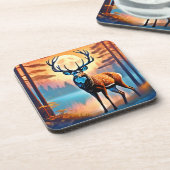 月光の鹿の姿勢 コースター (左側)