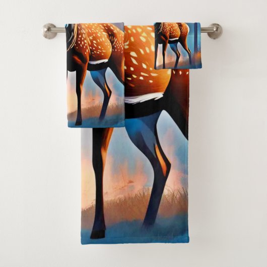 月光の鹿の姿勢 バスタオルセット (インサイチュ)