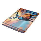 月光の鹿の姿勢 バスマット (アングル)