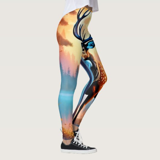 月光の鹿の姿勢 レギンス (右)