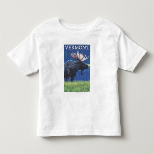 月光のVermontMoose トドラーTシャツ (正面)