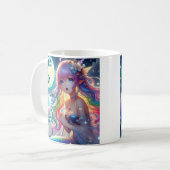 月光を歌うアニメガールPixie Rainbow Mermaid コーヒーマグカップ (正面左)