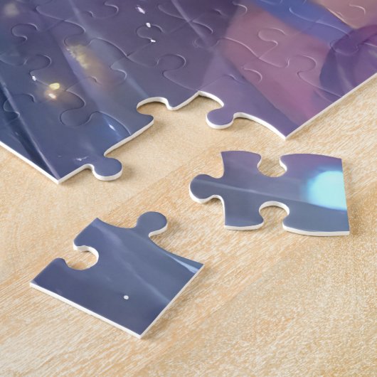 月光を歌うアニメガールPixie Rainbow Mermaid ジグソーパズル (側面)