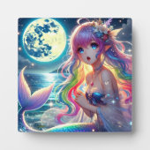 月光を歌うアニメガールPixie Rainbow Mermaid フォトプラーク (正面)