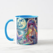 月光を歌うアニメガールPixie Rainbow Mermaid マグカップ (左)