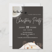 月光エレガントクリスマスパーティの招待状 招待状 (正面)