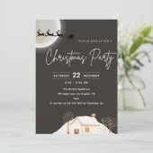 月光エレガントクリスマスパーティの招待状 招待状 (スタンド正面)