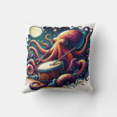 月光カラフル下遊のタコの太鼓 クッション (裏面)