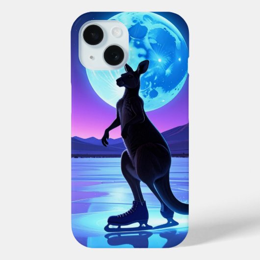 月光スケーターカンガルー Case-Mate iPhoneケース (裏面)