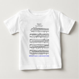 月光ソナタルートビッヒベートーベン ベビーTシャツ